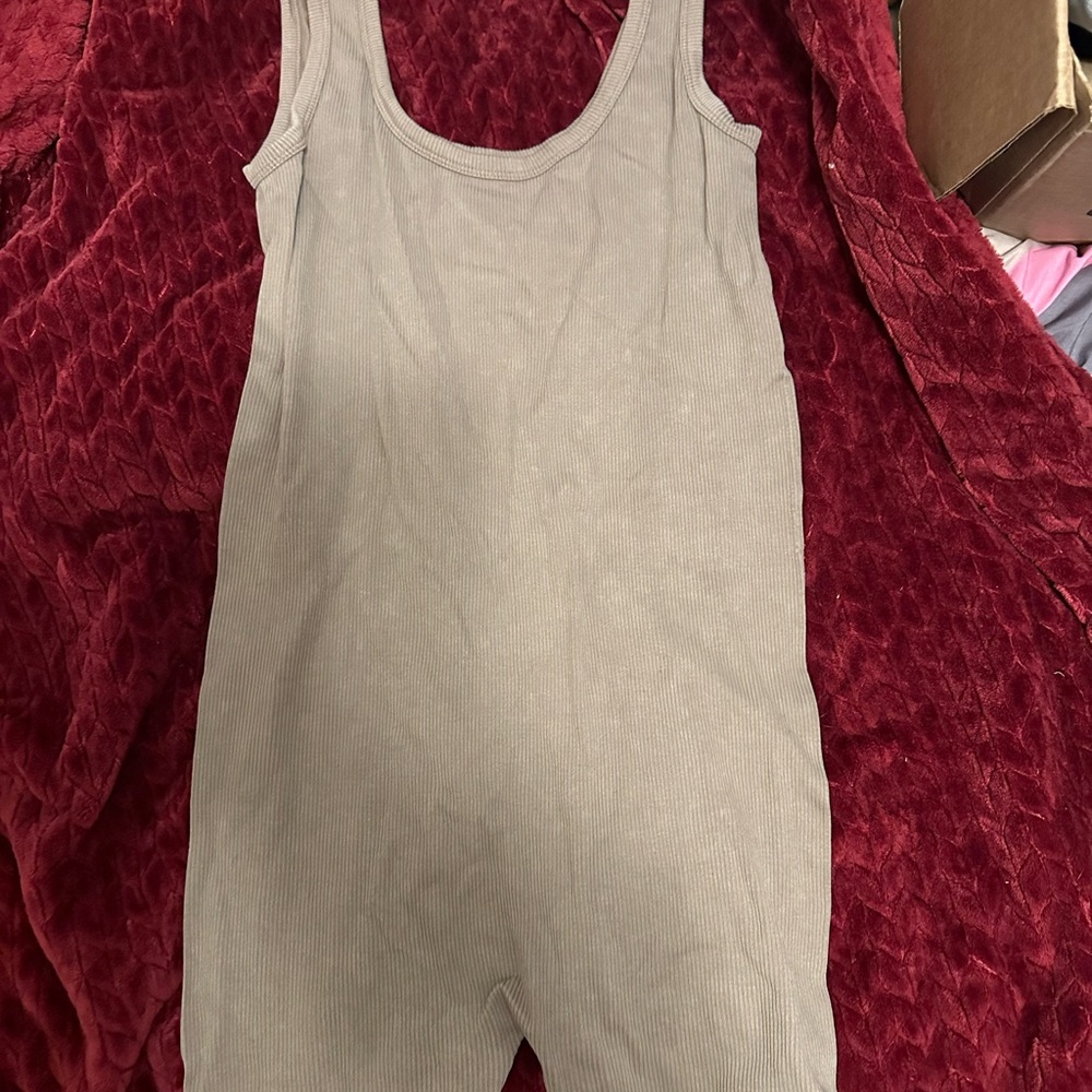 Women's Tan Sleeveless Jumpsuit